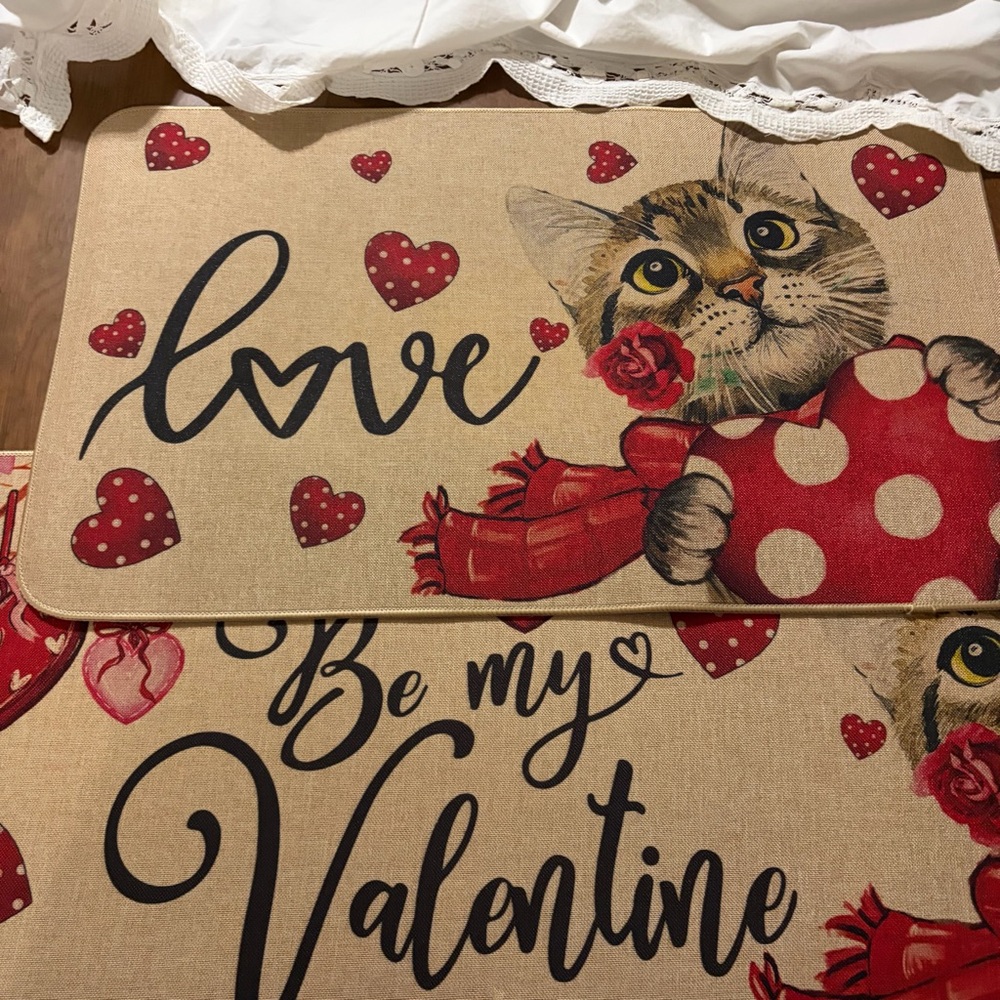 Set of Valentine rugs/runners NWOT